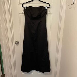 David’s bridal BLACK strapless sweetheart neck BRIDESMAID DRESS